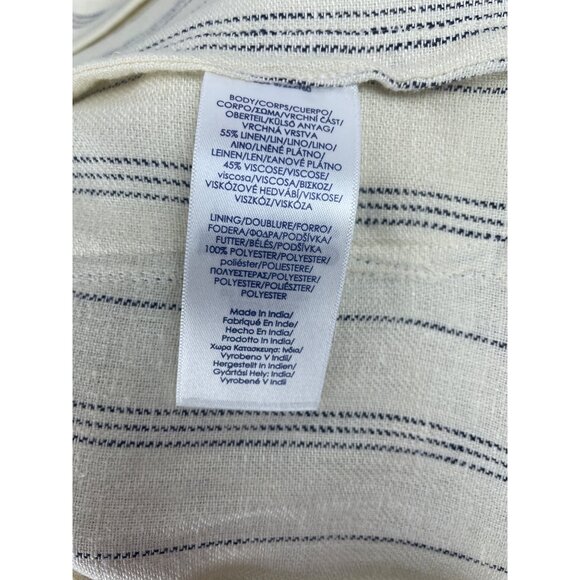 Chaps Women’s White Striped Notched Lapel Blazer Sz 12 - NWT - Picture 7 of 8